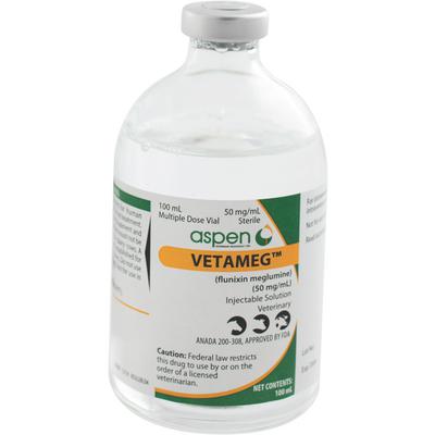 Vetameg (flunixin) Injection 50 mg/ml - Rx item for clients only