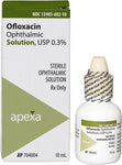 Ofloxacin Ophthalmic Solution 0.3% - 5 and 10 mL options - Rx item for clients only